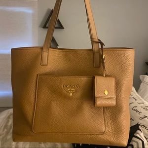 Prada Vitello Daino Pocket Shopping Tote